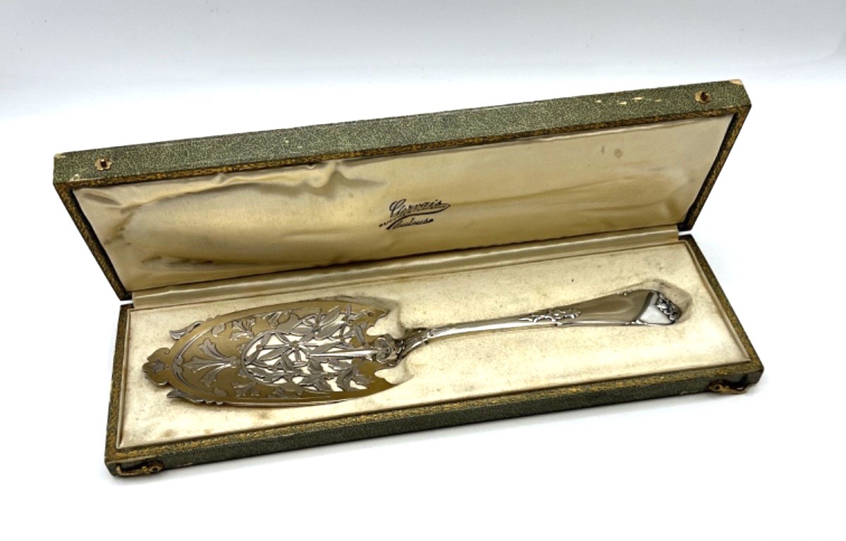 Art Nouveau-style Solid Silver And Vermeil Pie Server