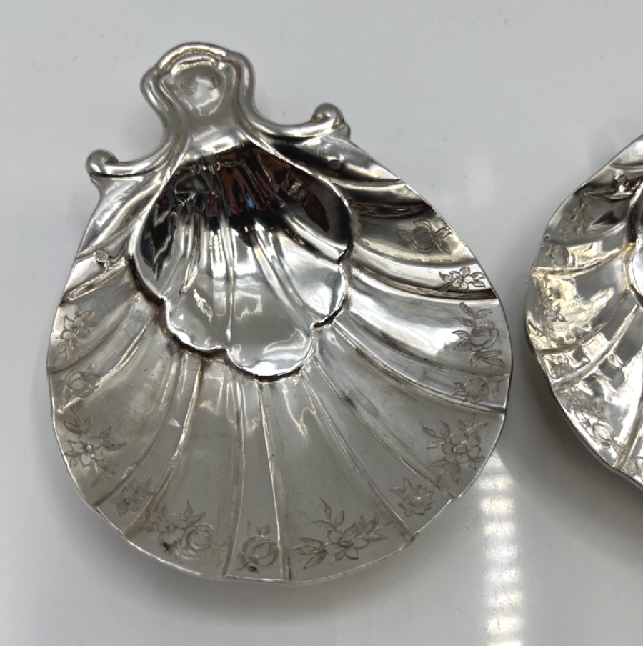 Paire de coupelles coquille en argent massif par François-Julien Doyen-photo-5