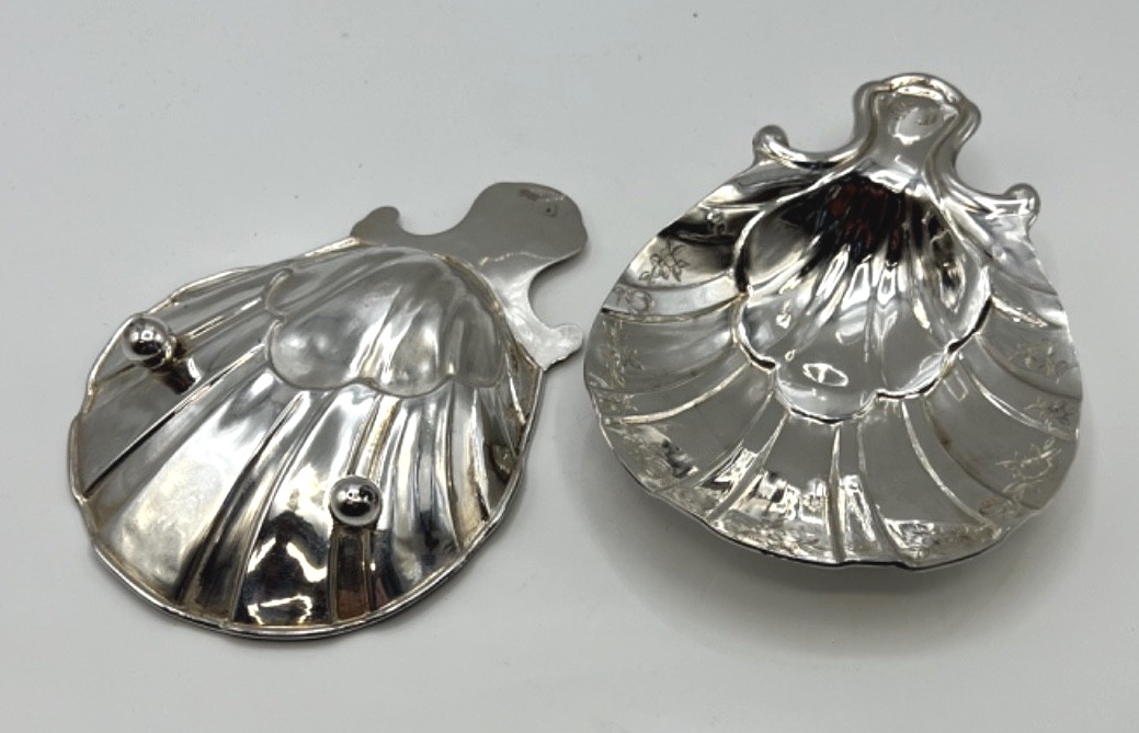 Paire de coupelles coquille en argent massif par François-Julien Doyen-photo-6