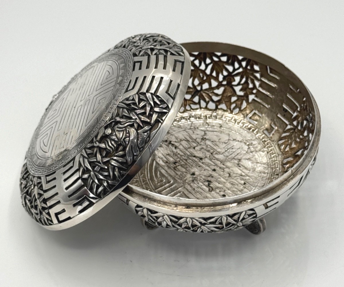 Boite en argent massif origine Asie-photo-4