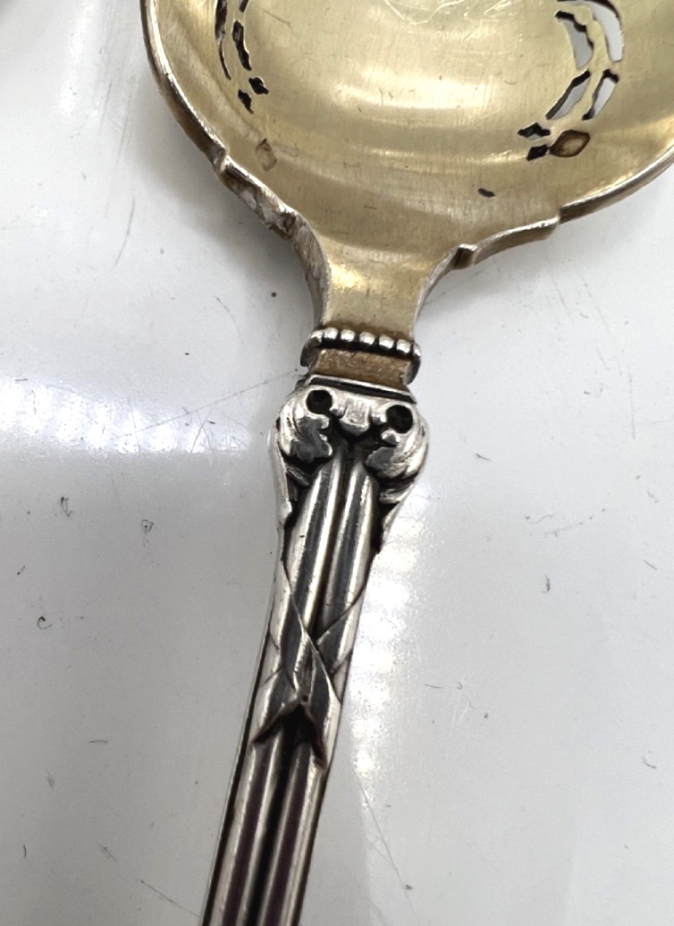 Silver And Vermeil Salad Serving Set-photo-3