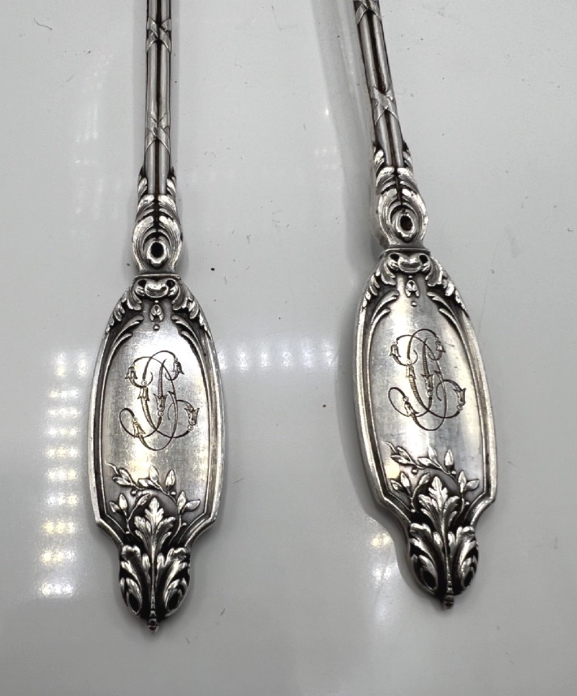 Silver And Vermeil Salad Serving Set-photo-1