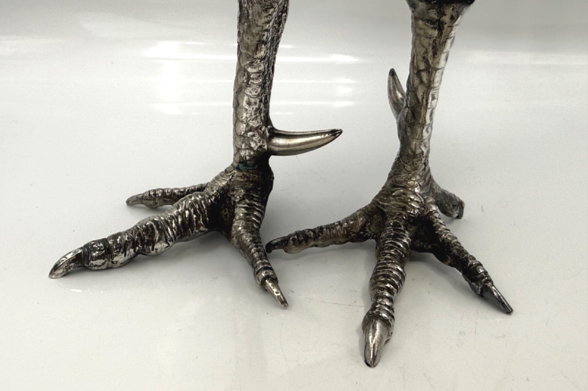 Statue Of A Rooster Made Of Solid Silver-photo-3