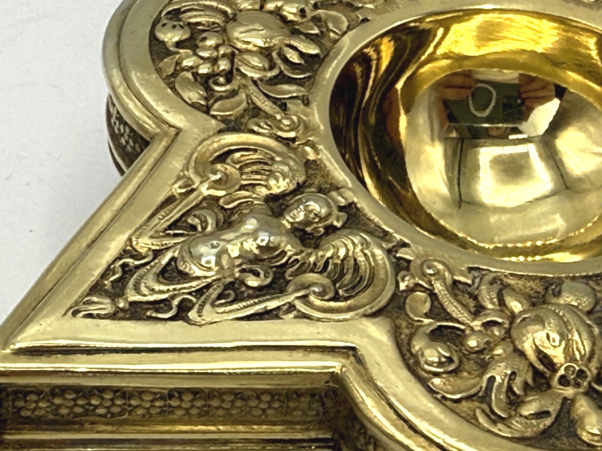 Pair Of 19th-century Vermeil Tripod Cups, By Bossard-photo-4