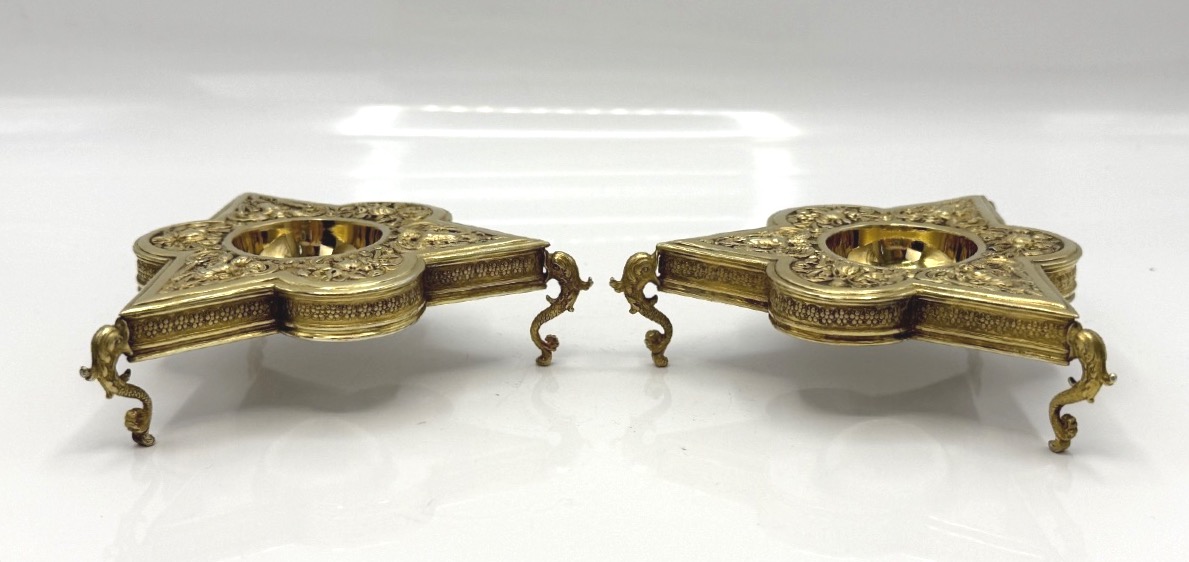 Pair Of 19th-century Vermeil Tripod Cups, By Bossard-photo-6