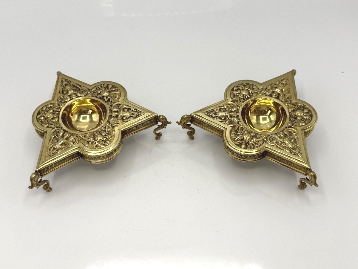 Pair Of 19th-century Vermeil Tripod Cups, By Bossard-photo-7