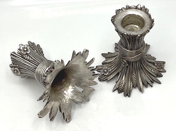 Pair Of Solid Silver Candlesticks By Puiforcat-photo-2