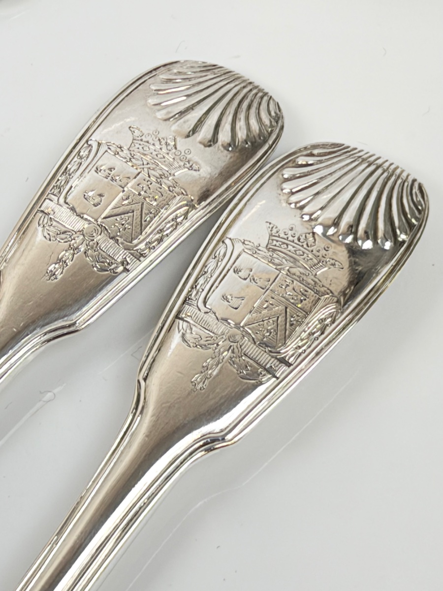 A Set Of 18 Pieces Of Solid Silver Tableware From The 18th Century-photo-3
