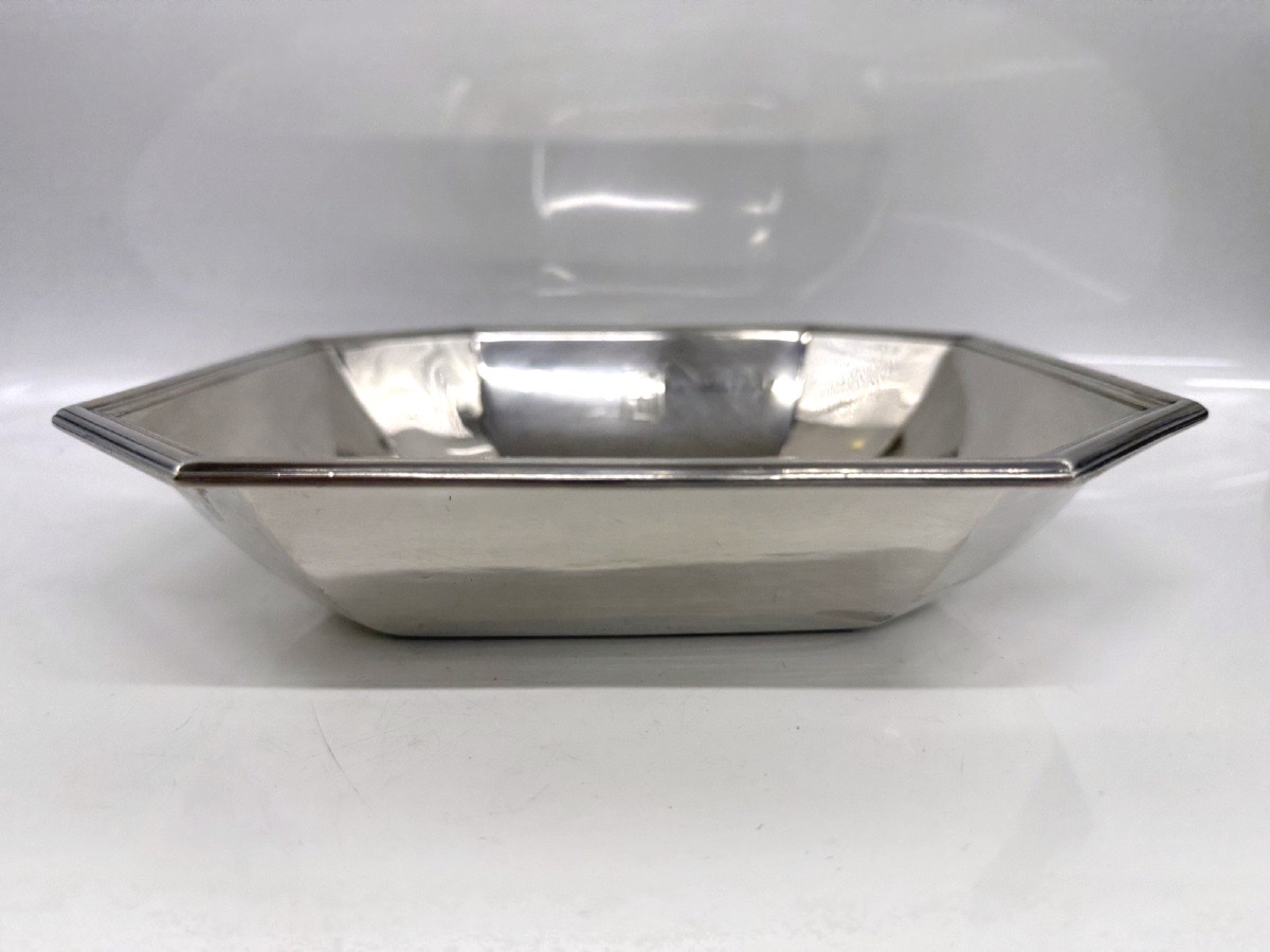 Octagonal Bowl Made Of Solid Silver-photo-1
