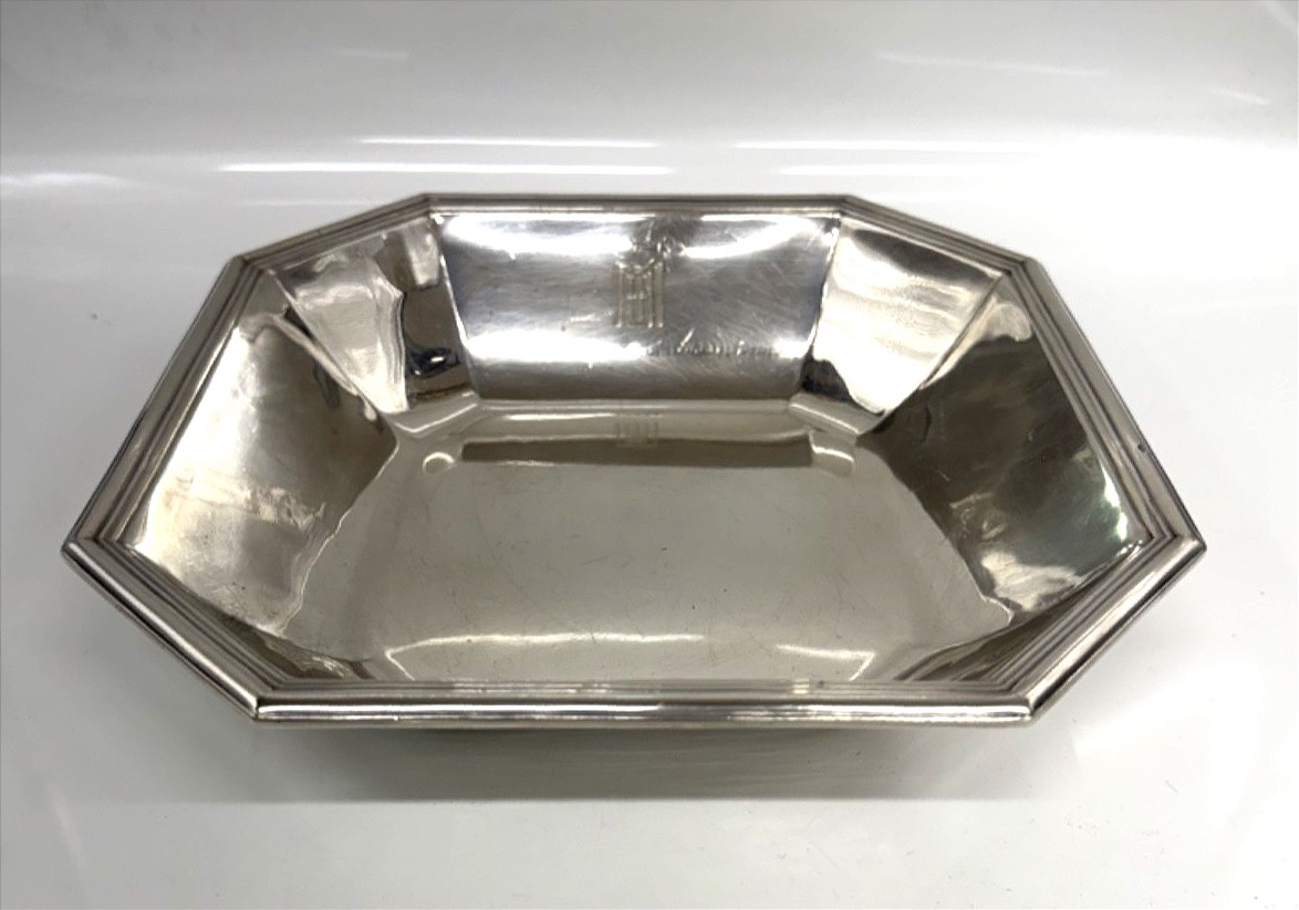 Octagonal Bowl Made Of Solid Silver