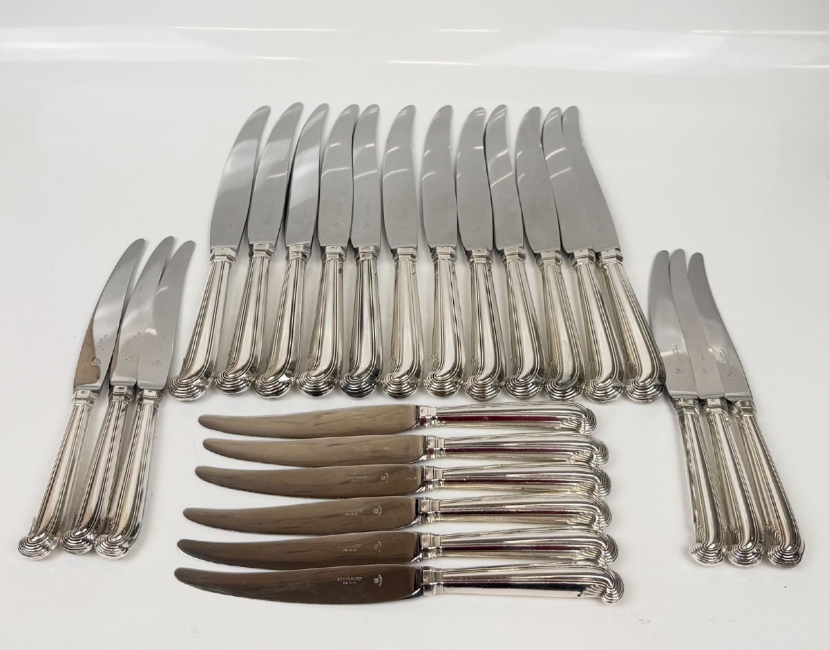 Set Of 24 18th-century-style Cross-handled Knives By Boin-taburet-photo-3