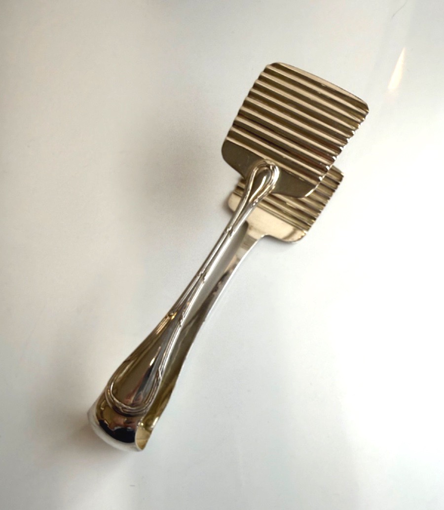 Solid Silver Asparagus Tongs By Puiforcat