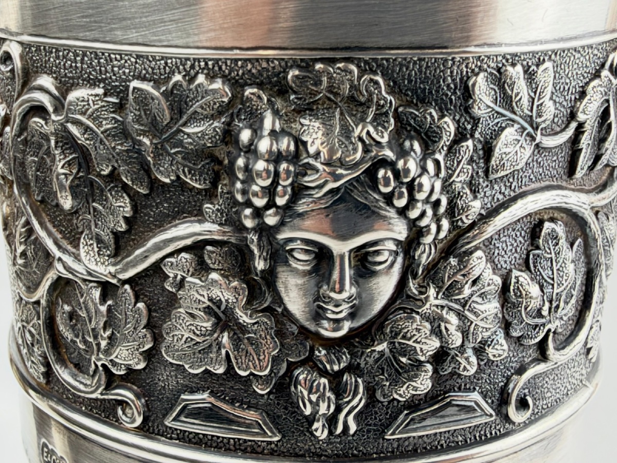 Carafe en cristal taillé et argent massif Mascarons-photo-4