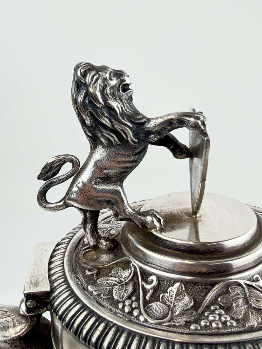 Carafe en cristal taillé et argent massif Mascarons-photo-2