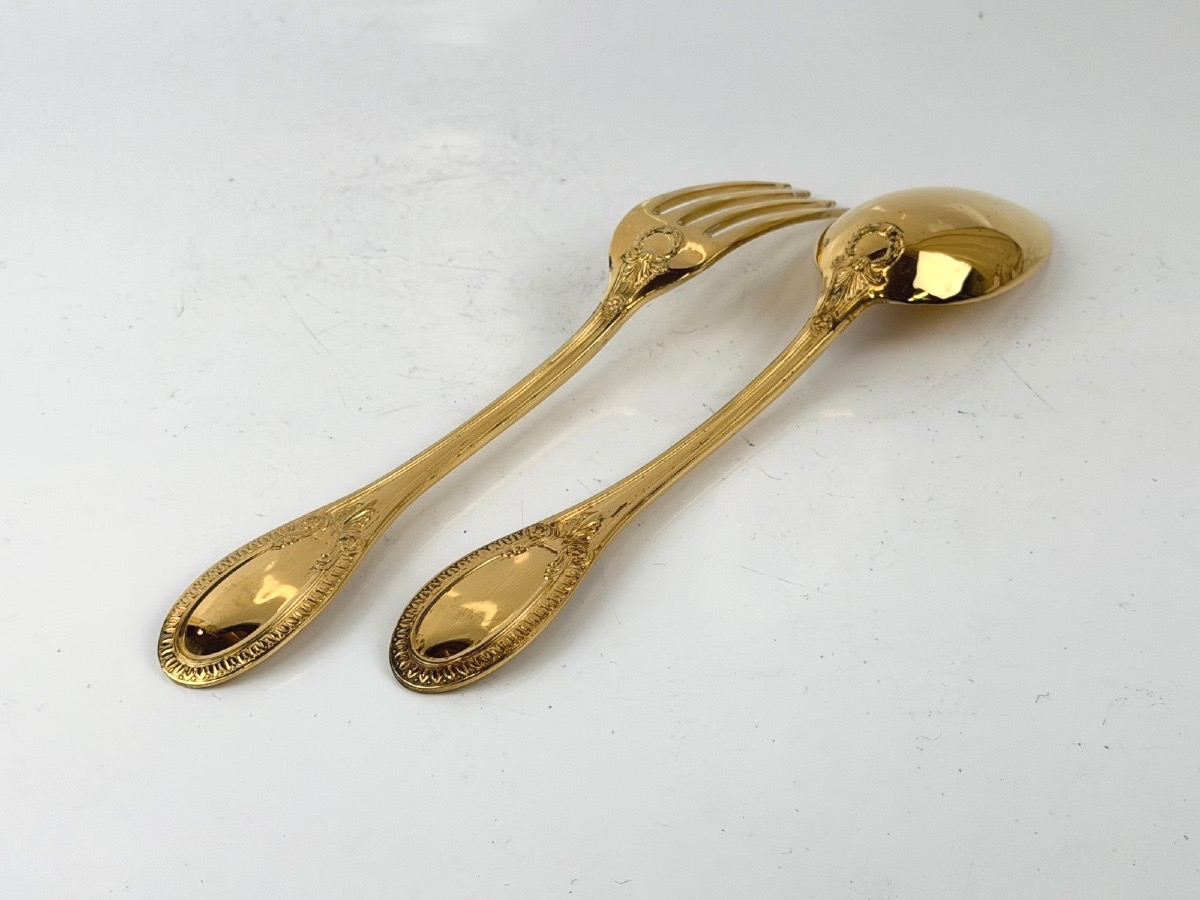12 Vermeil Tableware Pieces With Palmette Designs By Hénin-photo-1