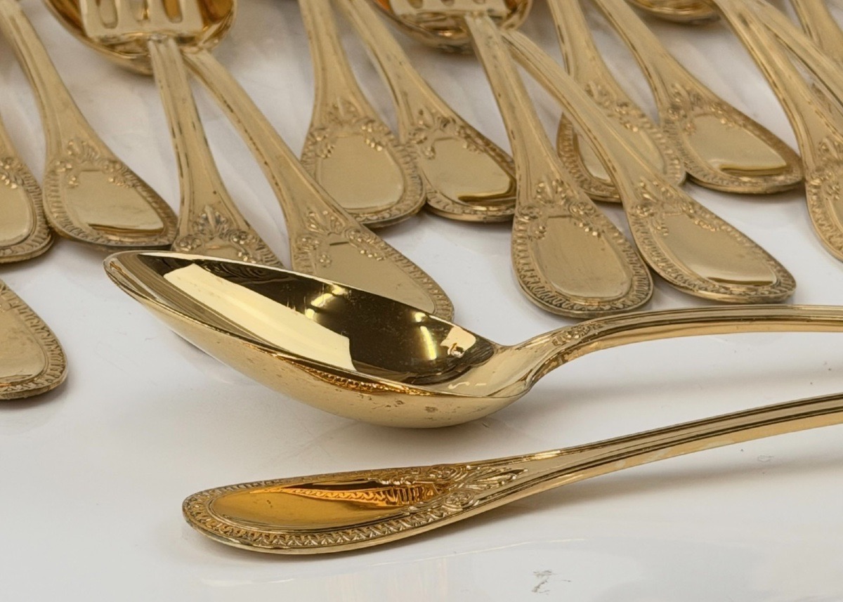12 Vermeil Tableware Pieces With Palmette Designs By Hénin-photo-6