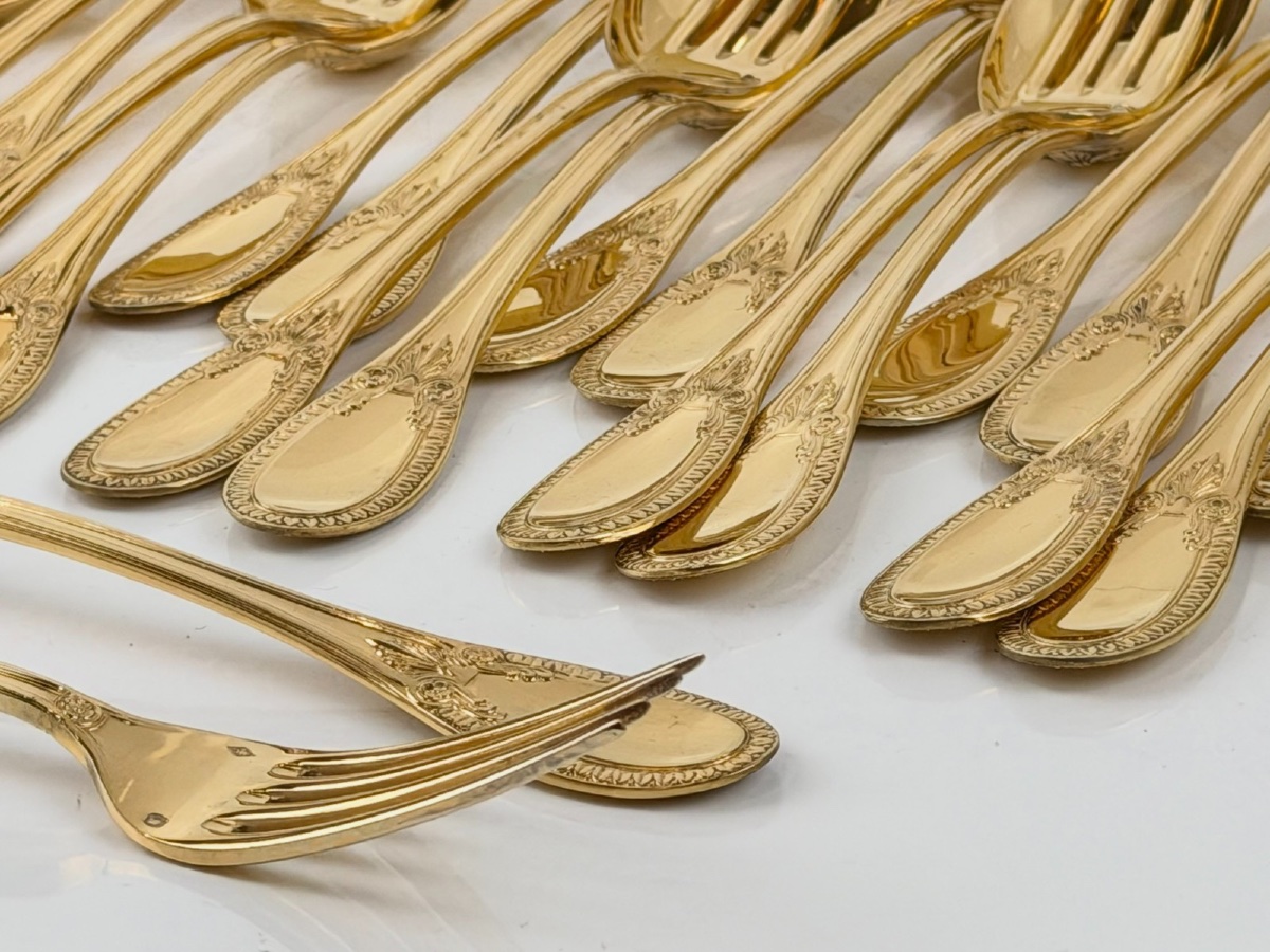 12 Vermeil Tableware Pieces With Palmette Designs By Hénin-photo-7