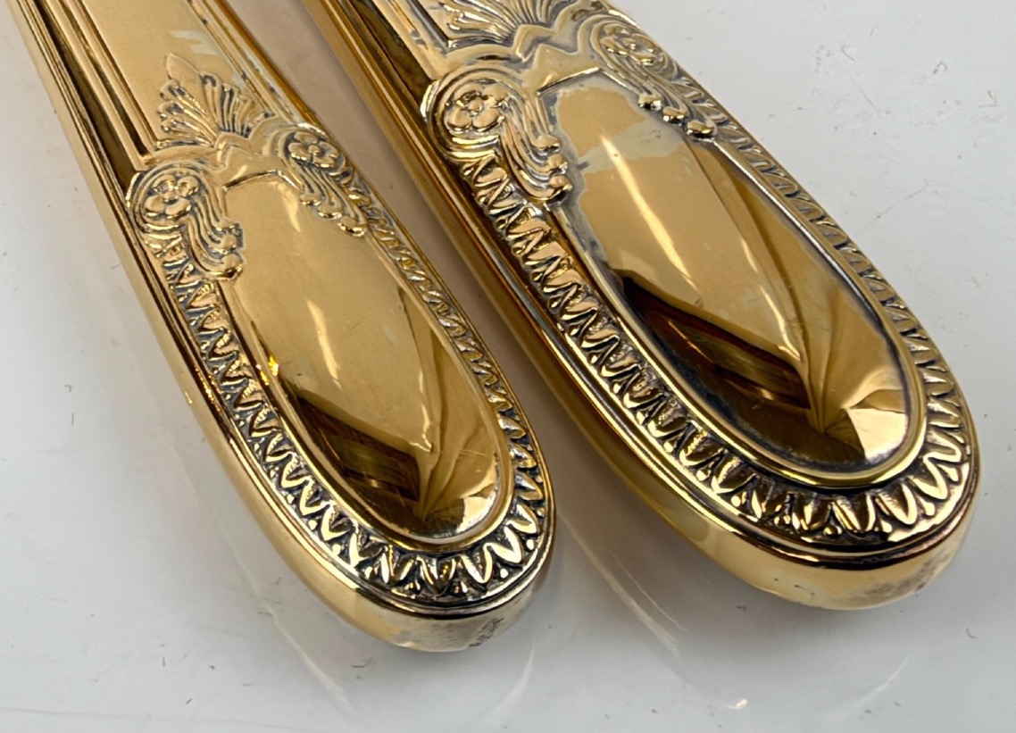 Set Of 24 Vermeil Knives By Hénin-photo-4