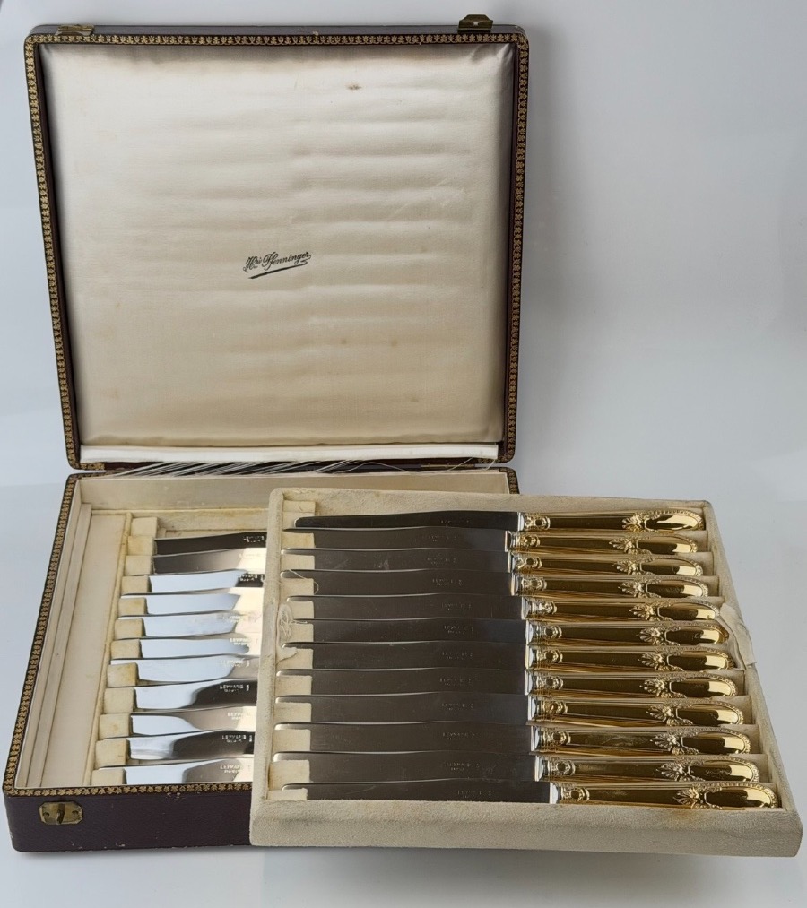 Set Of 24 Vermeil Knives By Hénin-photo-7