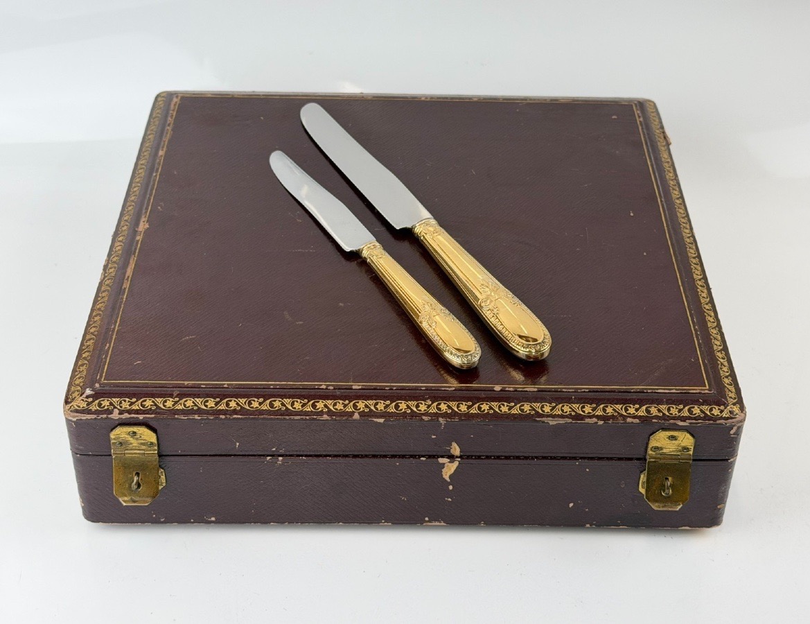 Set Of 24 Vermeil Knives By Hénin-photo-8