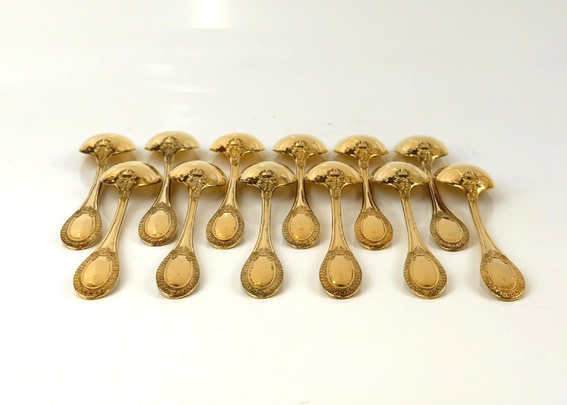 12 Vermeil Teaspoons By Hénin-photo-1