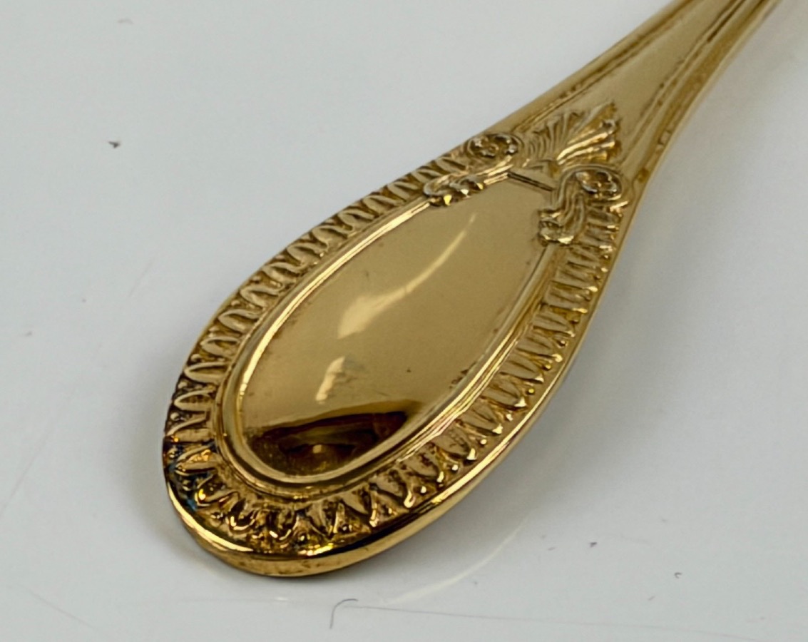 12 Vermeil Teaspoons By Hénin-photo-5