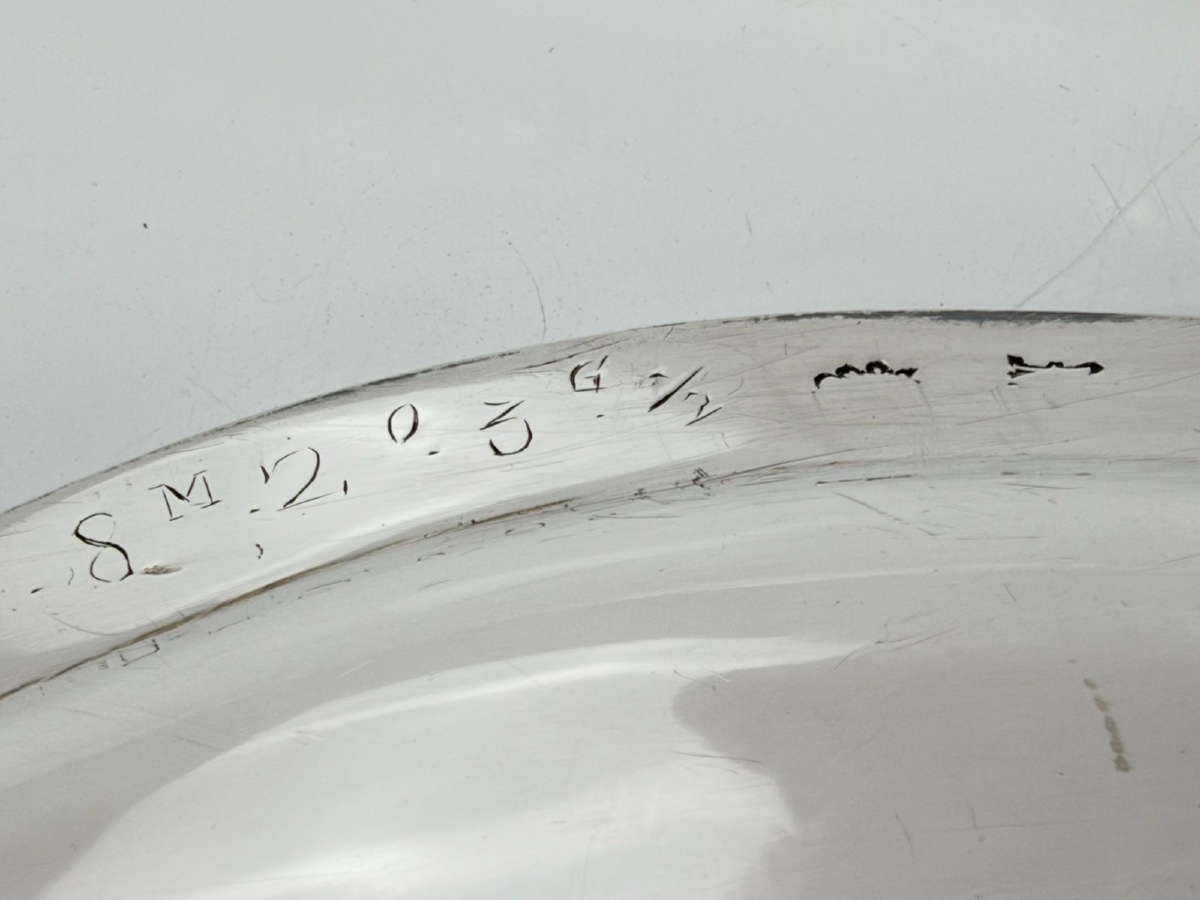 Plat ovale 18ème en argent massif filets-photo-4