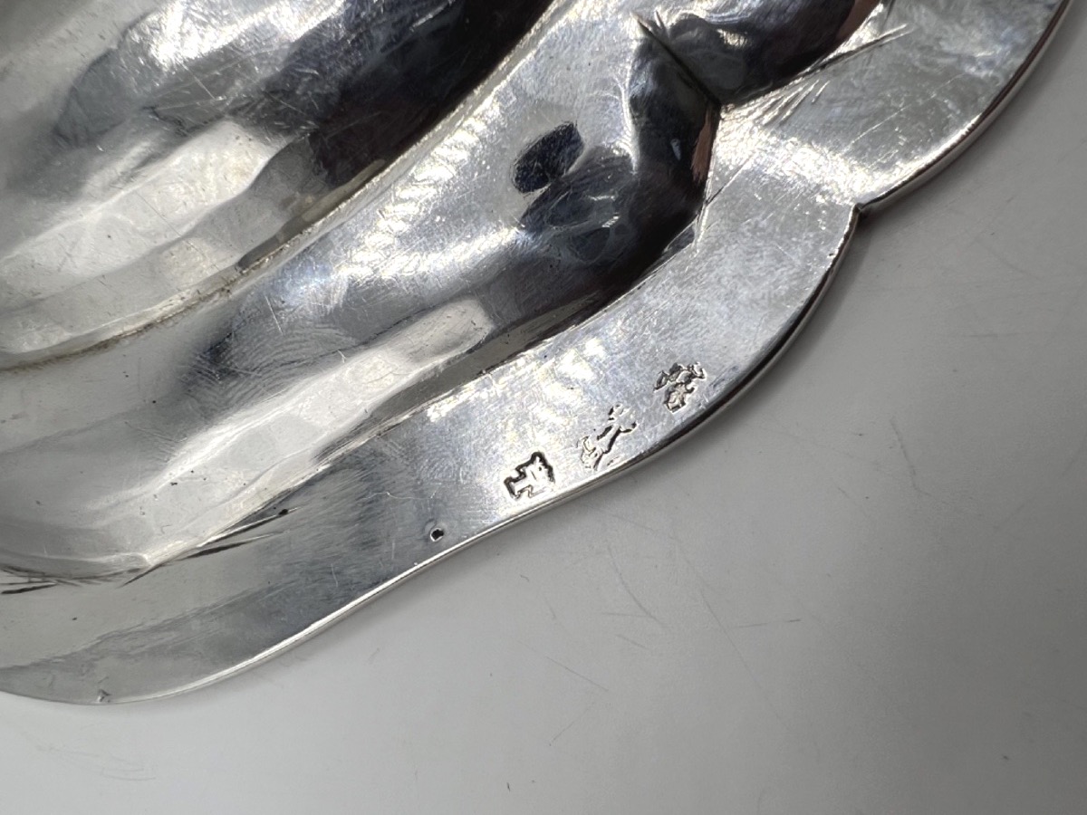 Plat rond 18ème en argent massif-photo-2