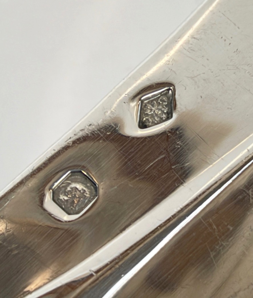 Set Of 6 Solid Silver Fish Cutlery Pieces, "fer De Lance" Design, By Christofle-photo-3