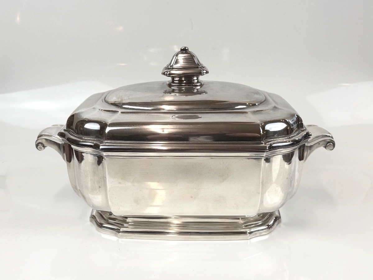 Solid Silver Terrine Or Vegetable Dish By Lapparra-photo-7