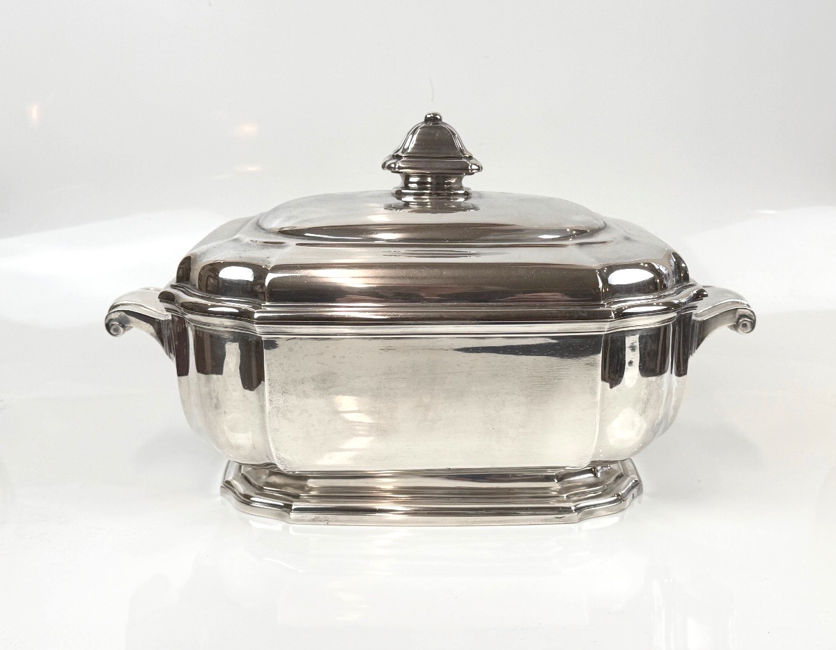 Solid Silver Terrine Or Vegetable Dish By Lapparra