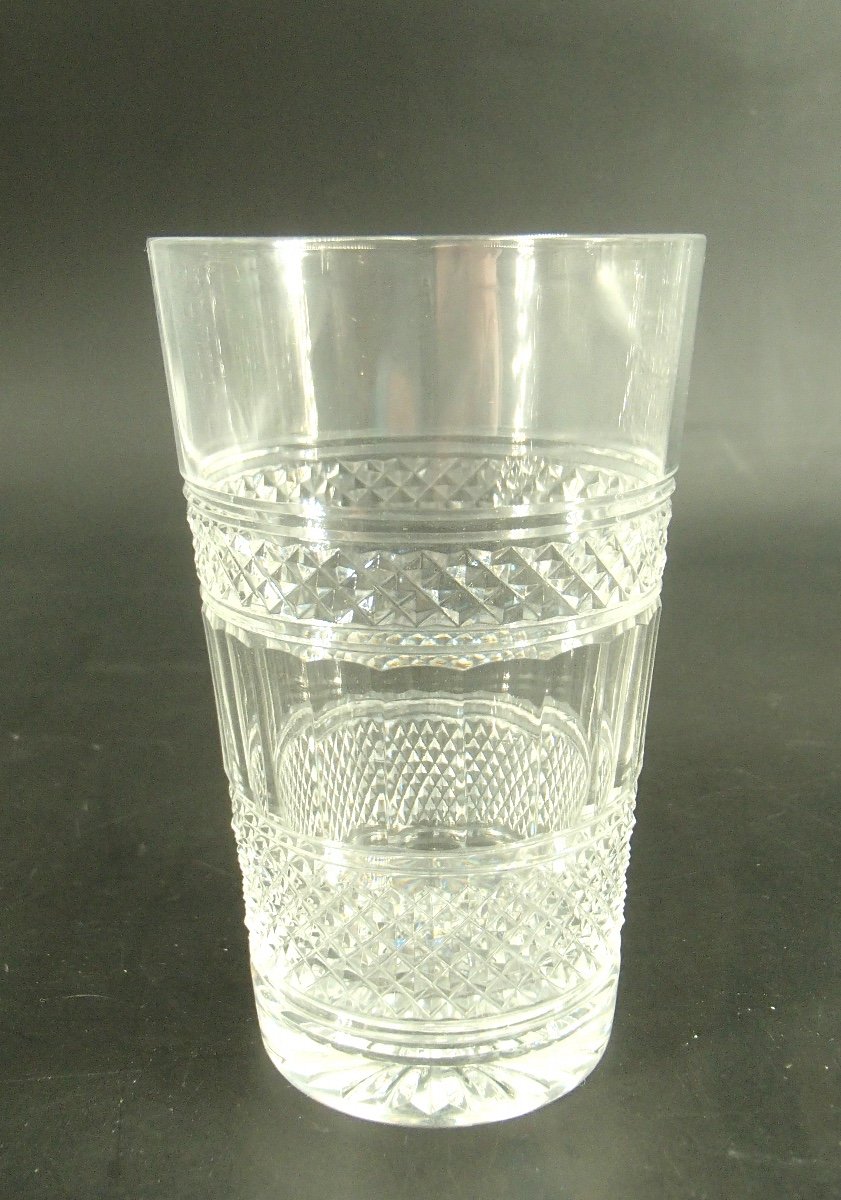 3 Verres En Cristal Taillé Forme Américaine Baccarat-photo-3