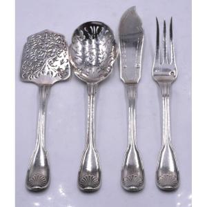 4-piece Mignardises Service In Sterling Silver By Lapparra Et Gabriel
