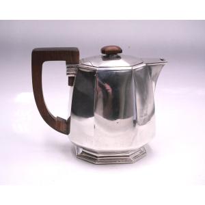 Coffee Pot In Sterling Silver Art Deco Signed Jean Elisée Puiforcat