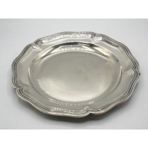 Round Dish In Sterling Silver Period 18th Arras 1768