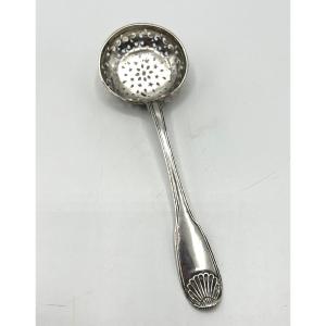 Saupoudreuse Ou Cuillère à Sucre En Argent Massif 18ème, Fougères (juridiction de Rennes)