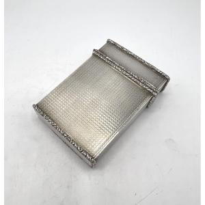 Etui à carte en argent massif époque 19ème, Angleterre