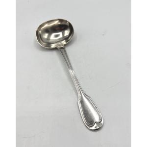 Cuillère à sauce en argent massif  