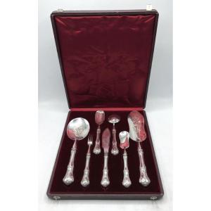 Set Of 7 Serving Pieces In Sterling Silver
