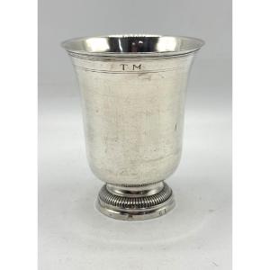 Timbale en argent massif époque 18ème, Paris 1760
