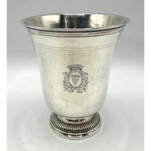 Timbale en argent massif époque 18ème, Paris 1753