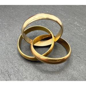 Bague Trininity par Cartier en or 18 carats jaune , rose et gris