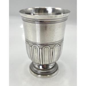 Solid Silver Tulip-shaped Goblet By Hénin Et Cie