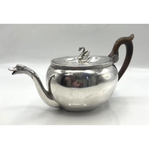 Oval Teapot Made Of Solid Silver
