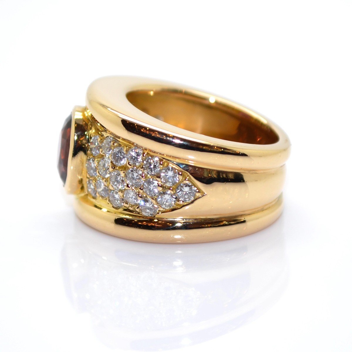 Garnet And Diamond Pave Ring-photo-2