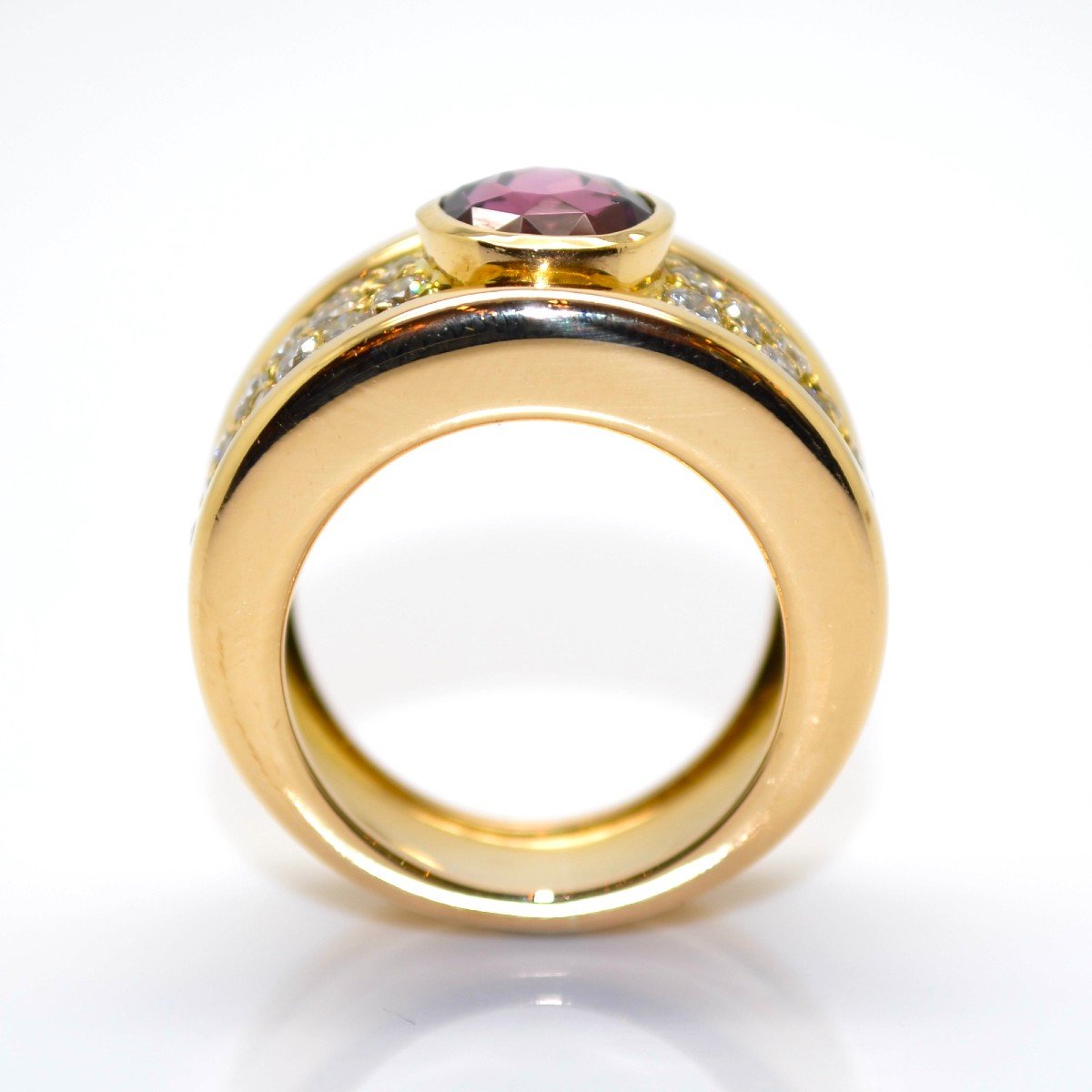 Garnet And Diamond Pave Ring-photo-4