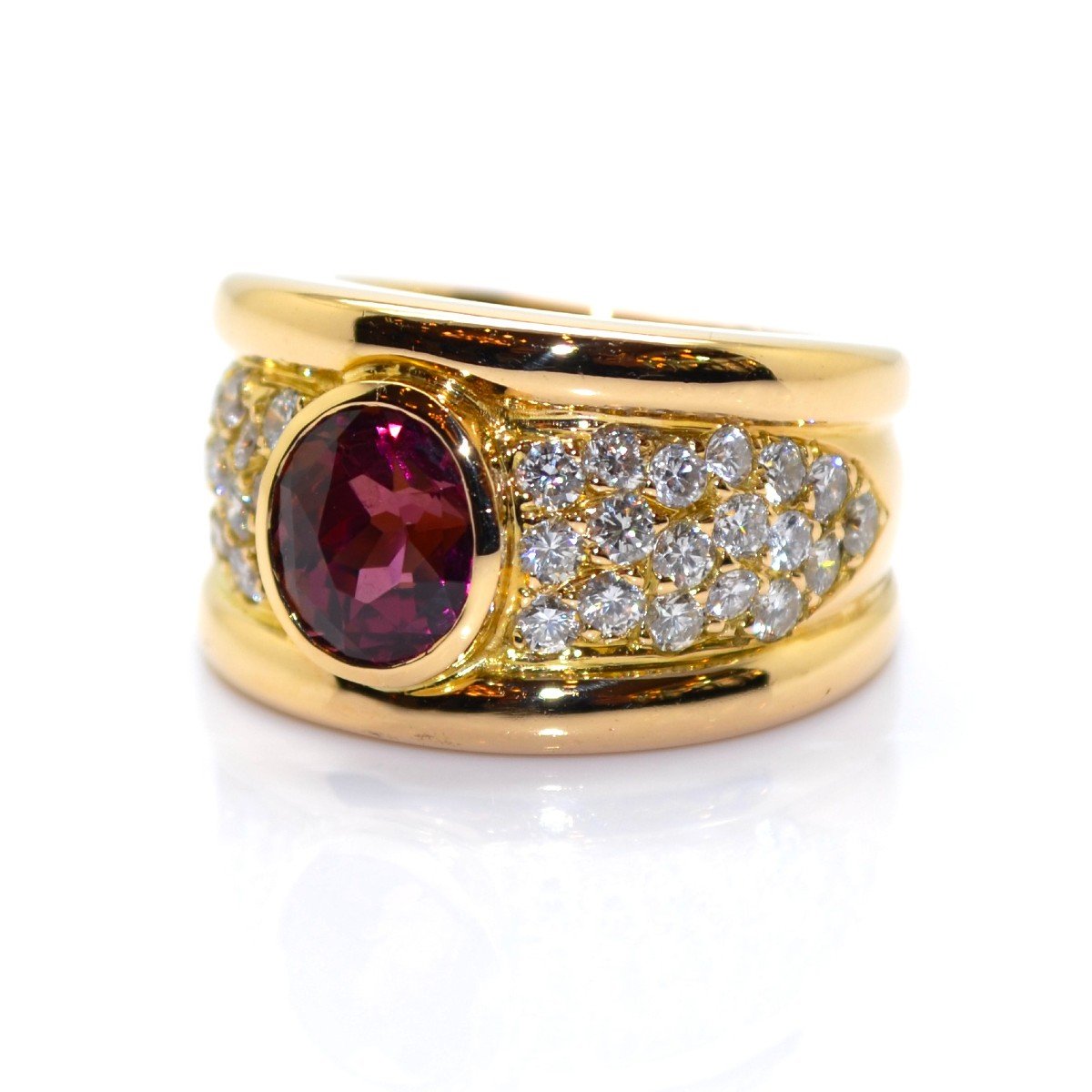 Garnet And Diamond Pave Ring-photo-1
