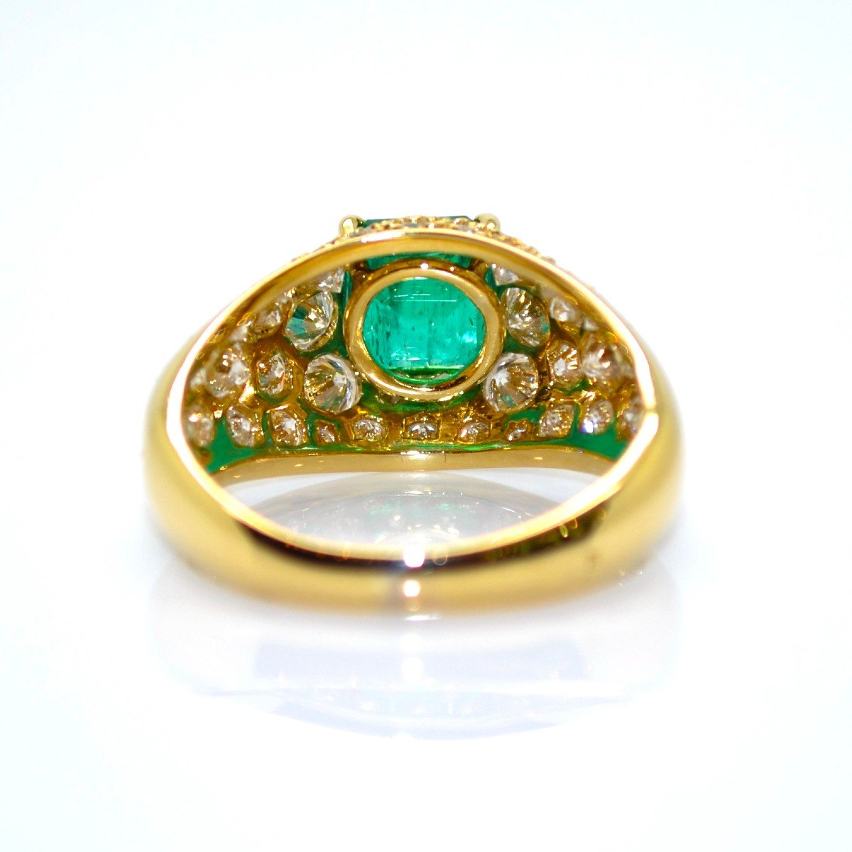 Emerald And Diamond Pave Ring-photo-4