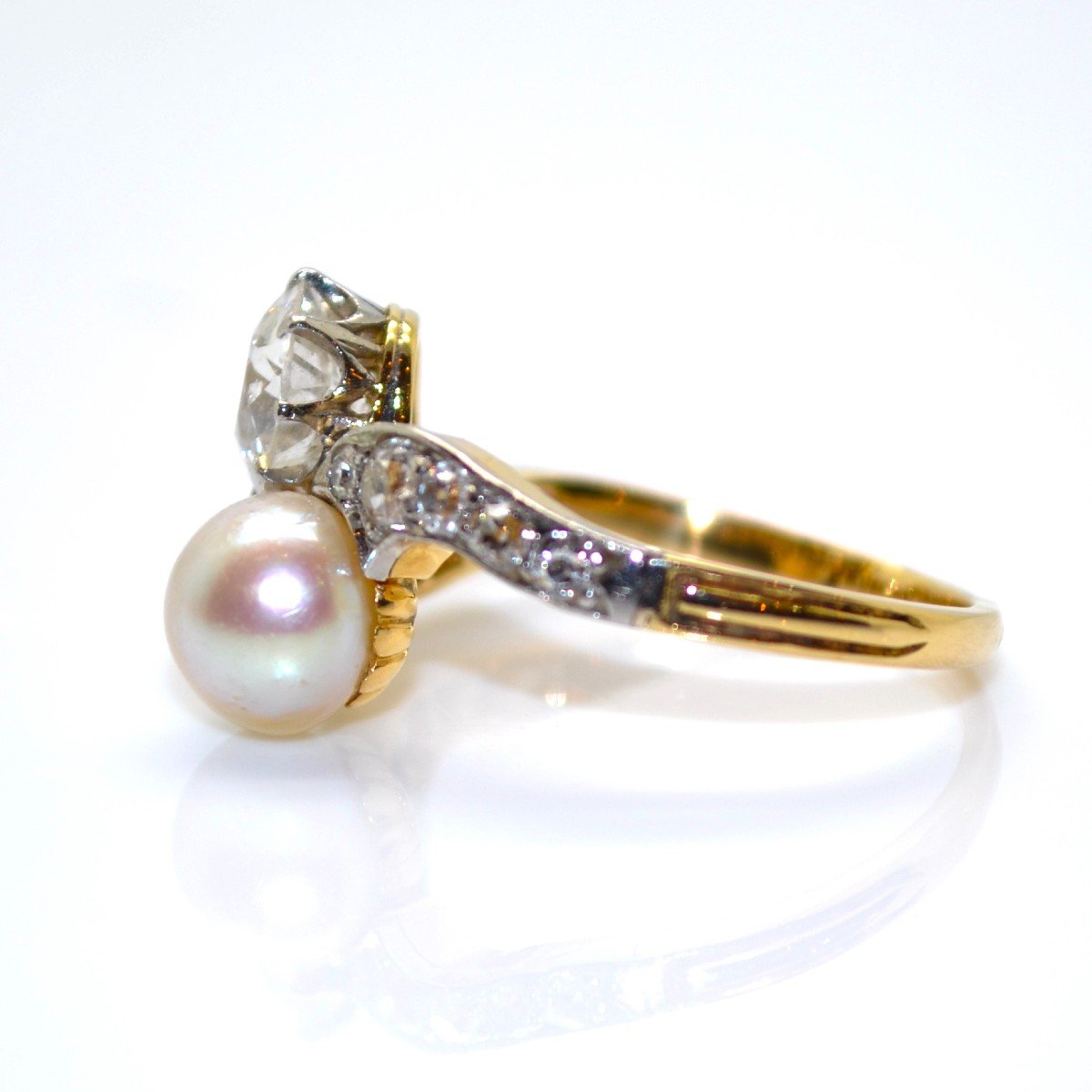 Toi Et Moi Diamond And Natural Pearl Ring-photo-1