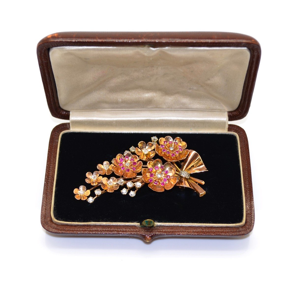 Gold And Diamonds Vintage Brooch-photo-2
